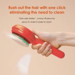 کارکرد برس گربه با دکمه تخلیه مدل همبرگری