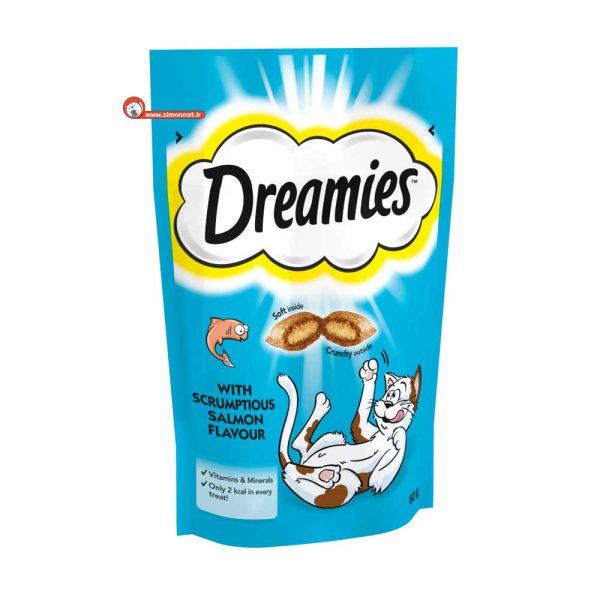 تشویقی گربه Dreamies طعم ماهی سالمون