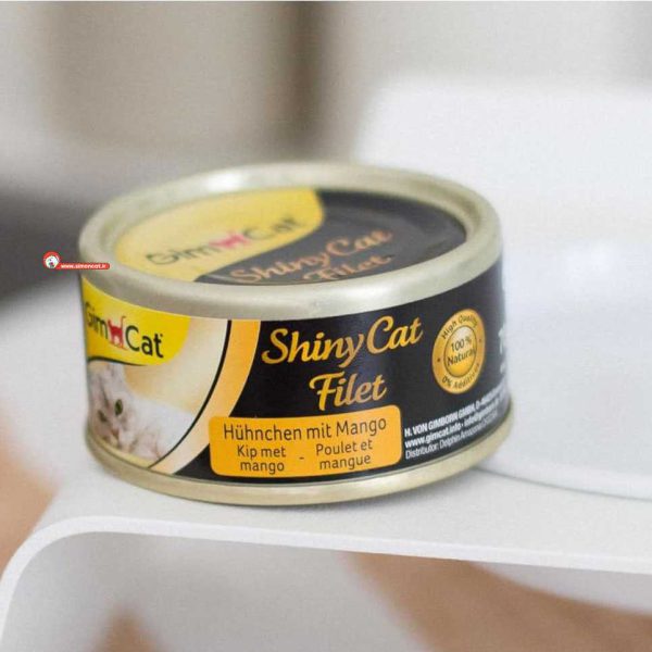 تصویر غذا کنسرو گربه جیم کت مرغ با انبه