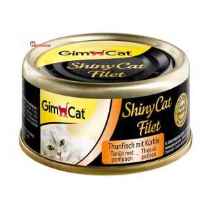 کنسرو غذا گربه Gim Cat ماهی با کدو حلوایی