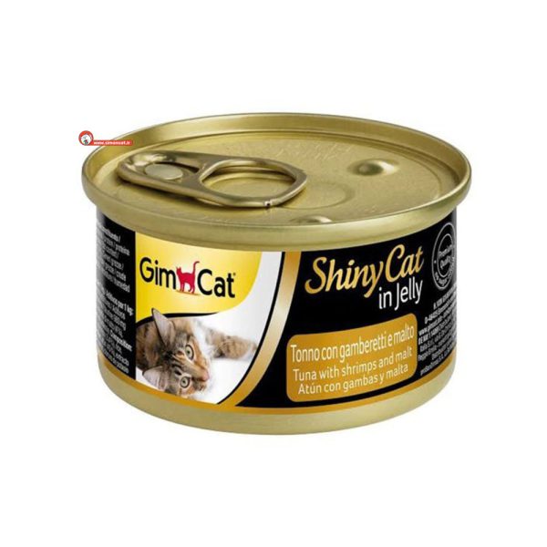 کنسرو غذا گربه Gim Cat ماهی و میگو با مالت