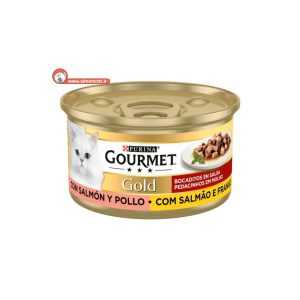کنسرو گربه Gourmet گلد با طعم مرغ و ماهی