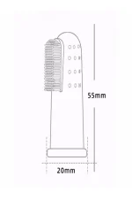 ابعاد مسواک انگشتی سیلیکونی گربه و سگ