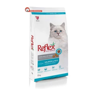 غذای خشک گربه عقیم شده (استرلایز) Reflex با طعم ماهی سالمون و برنج