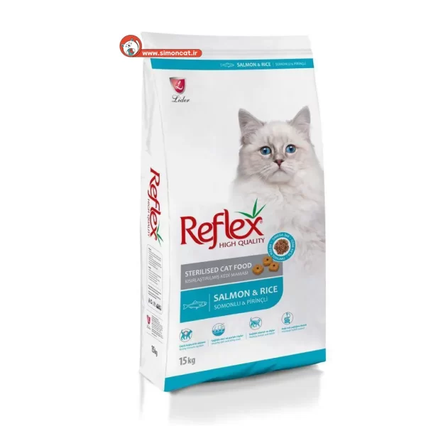 غذای خشک گربه عقیم شده (استرلایز) Reflex با طعم ماهی سالمون و برنج