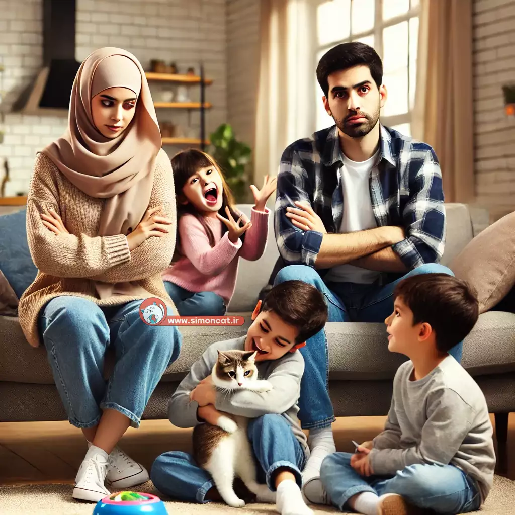 راضی کردن خانواده برای خرید گربه
