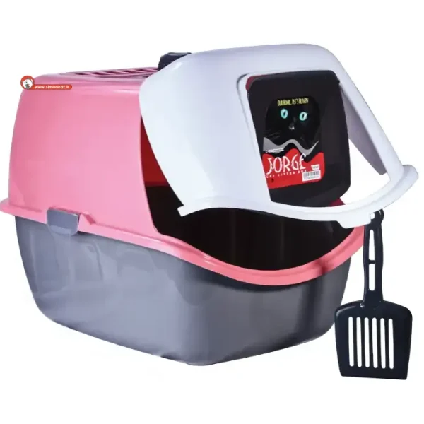 ظرف خاک گربه مسقف جورج به همراه بیلچه