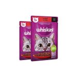 پوچ گربه با طعم گوشت گاو در سس گریوی ویسکاس