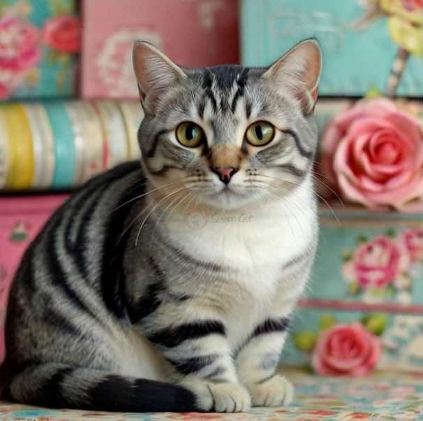 بچه گربه نشسته