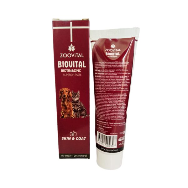 خمیر تقویت پوست و مو سگ و گربه زوویتال Zoovital مدل بایوویتال