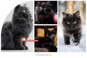 عکس گربه پرشین سیاه