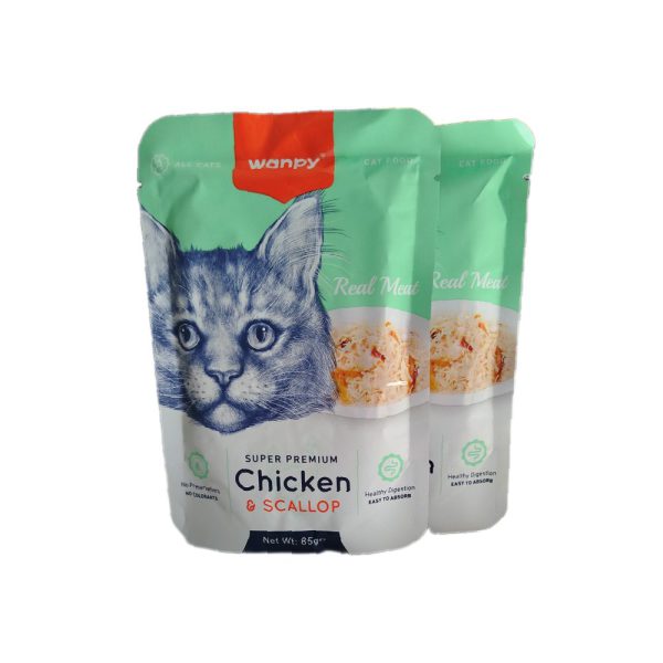 پوچ گربه ونپی با طعم مرغ و گوش ماهی 85 گرم