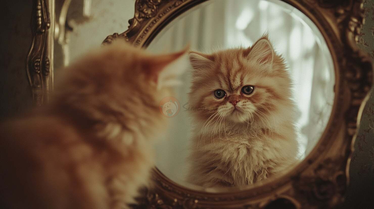 گربه در آینه