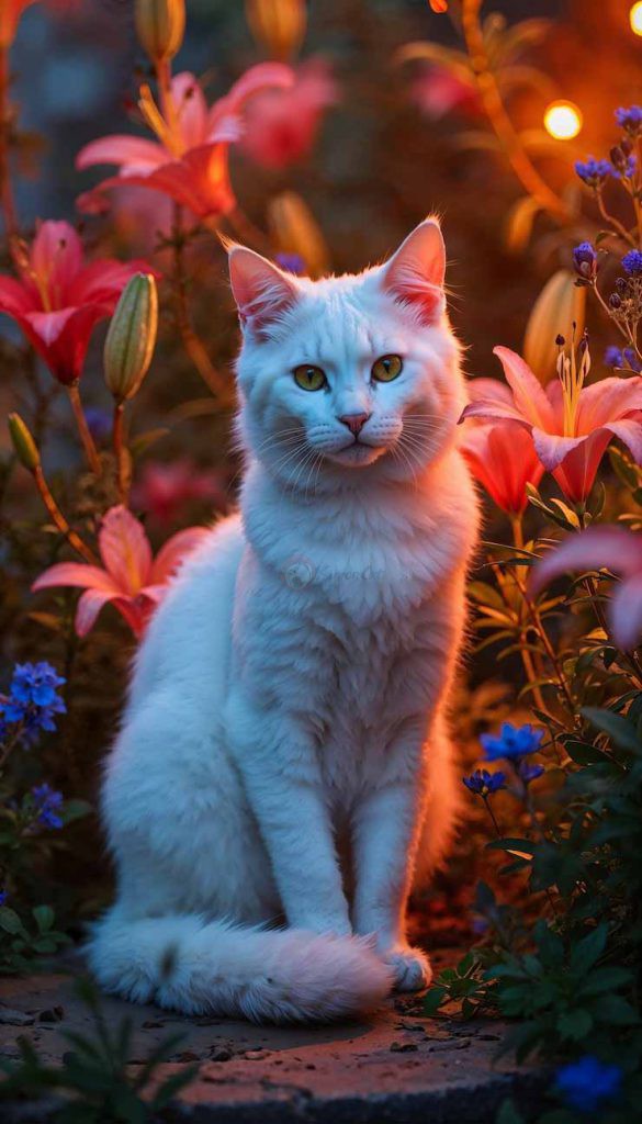 گربه در باغچه