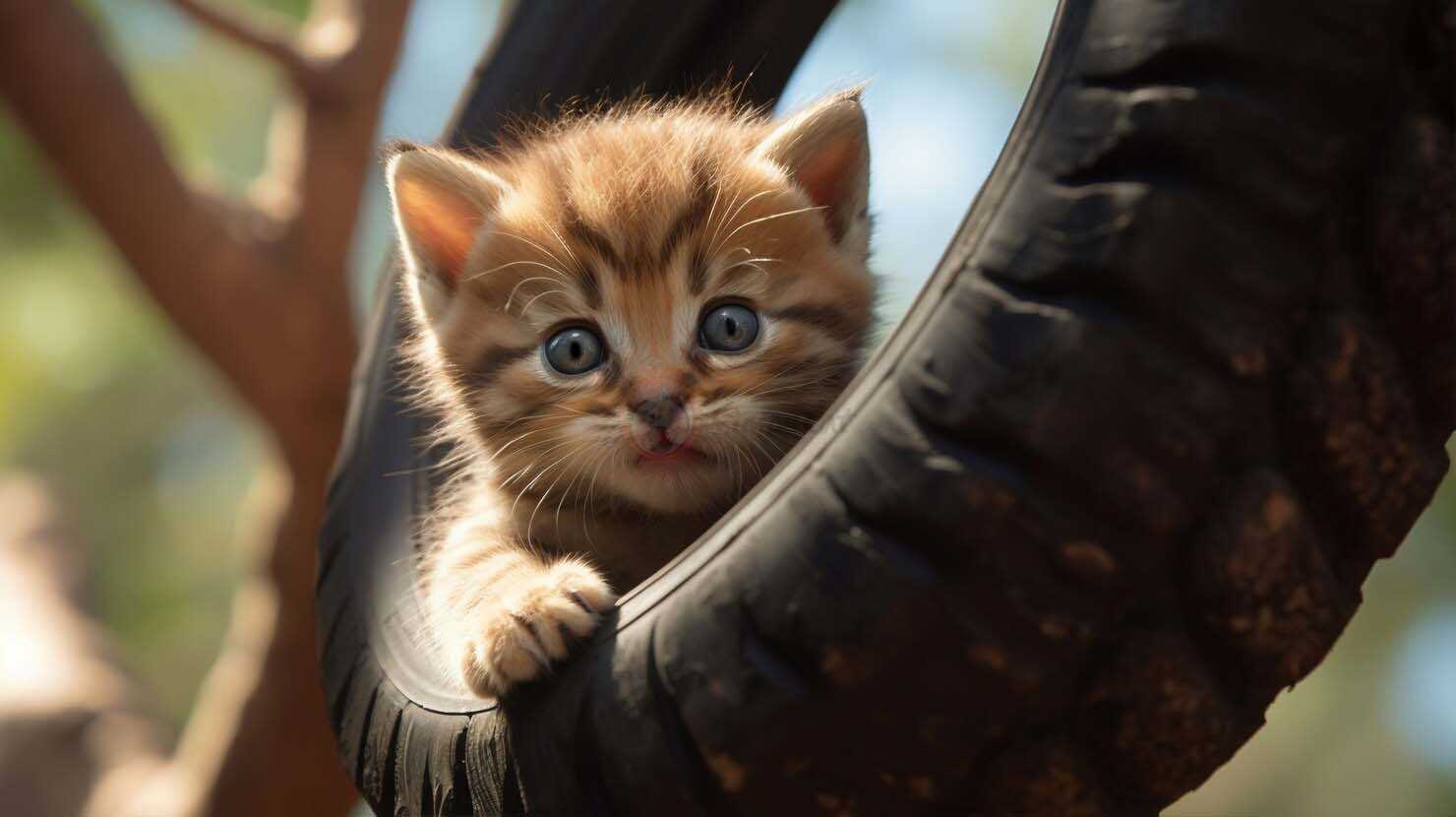 گربه روی درخت