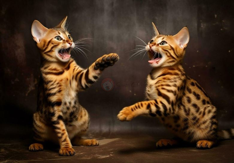 گربه ها در حال بازی