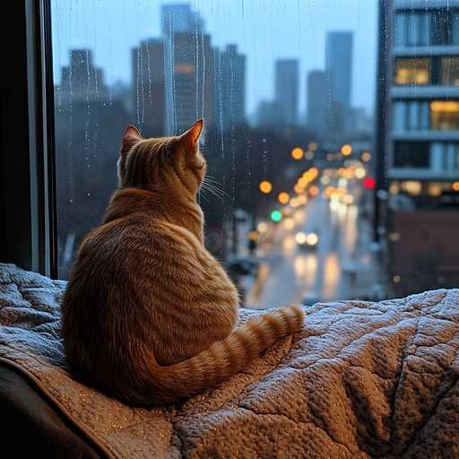 گربه ای در حال مشاهده محیط