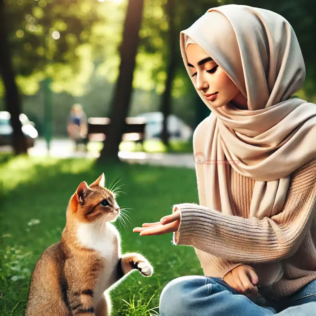 ارتباط افراد با گربه خیابانی