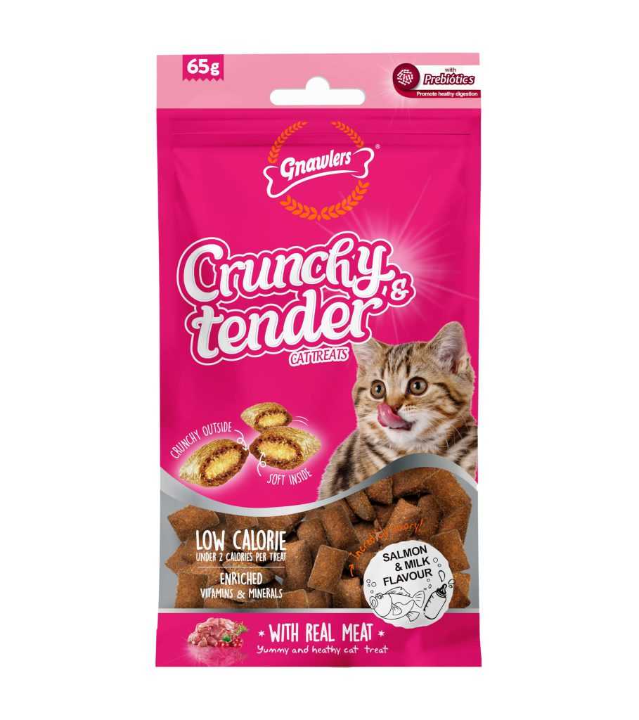 تشویقی گربه Gnawlers مغزدار با طعم ماهی سالمون و شیر