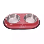 ظرف آب و غذا حیوانات خانگی استیل 2 قلو