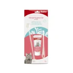 ست مسواک و خمیر دندان گربه بایولاین با طعم پنیر