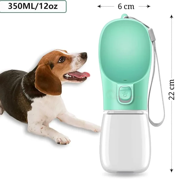 ظرف آب همراه سگ و گربه 350 میلی لیتر با بطری ABS