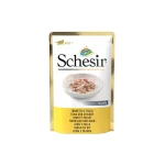 پوچ گربه بالغ شسیر با طعم ماهی تن و مرغ در ژله