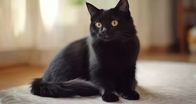 گربه سیاه نشسته