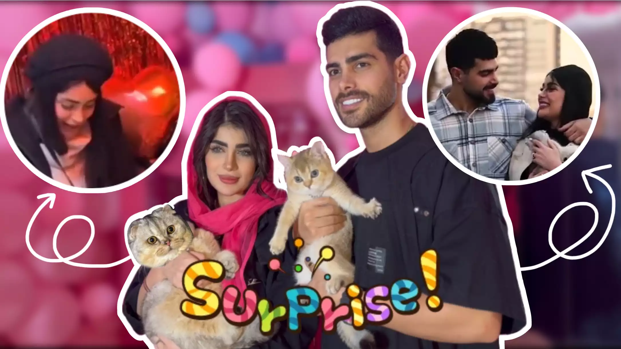 عکس خرید گربه مهیار از سایمون کت و سورپرایز غزل