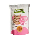 پوچ بچه گربه کیتن طعم مرغ در سس Jungle