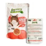 پوچ غذای گربه جانگل با طعم گوشت گاو در سس