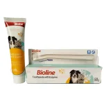 ست مسواک و خمیر دندان سگ بایولاین با آنزیم