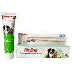 ست مسواک و خمیر دندان سگ و گربه بایولاین حاوی کلسیم مایع