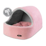 لانه و جای خواب مخصوص گربه و توله سگ نیناپت مدل بیفو رنگ صورتی