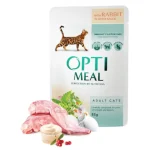 پوچ گربه بالغ اپتی میل خرگوش در سس سفید 85 گرمی