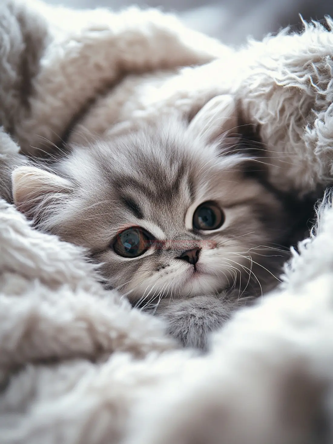 عکس گربه گوگولی بنفش