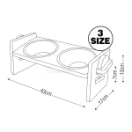 ابعاد ظرف آب و غذای دوقلو حیوانات خانگی