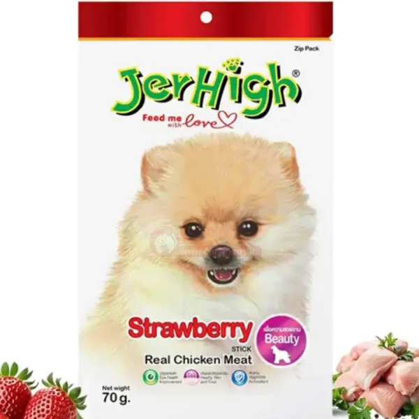 تشویقی سگ با طعم توت فرنگی جرهای JerHigh Chicken