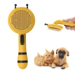 برس موی سگ و گربه طرح زنبور با دکمه تخلیه مو