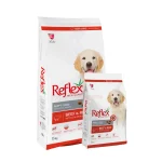 غذای خشک توله سگ نژاد بزرگ رفلکس با طعم گوشت و برنج