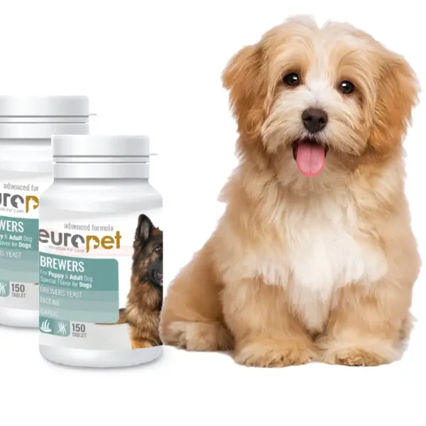 قرص مخمر تقویت کننده پوست و مو سگ یوروپت بسته 150 عددی