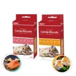 تشویقی بیسکویتی گربه با طعم کت نیپ و ماهی کاد و سالمون