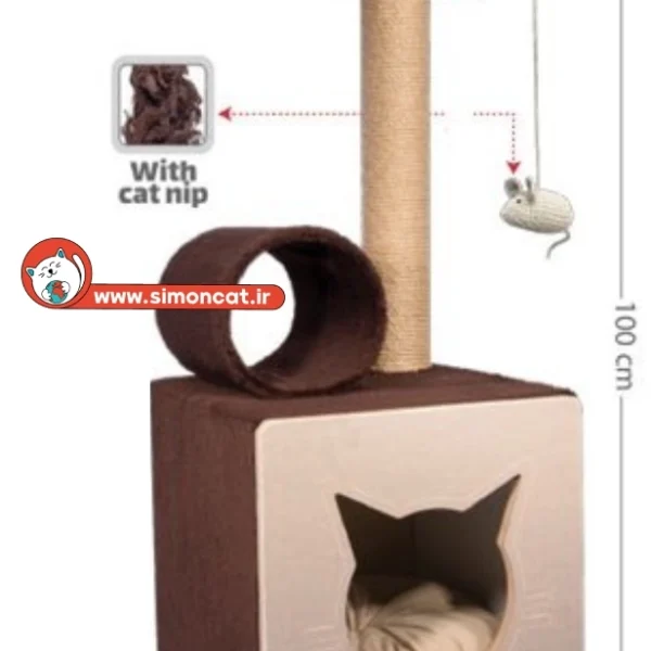 درخت گربه نیناپت مدل سی قهوه ای