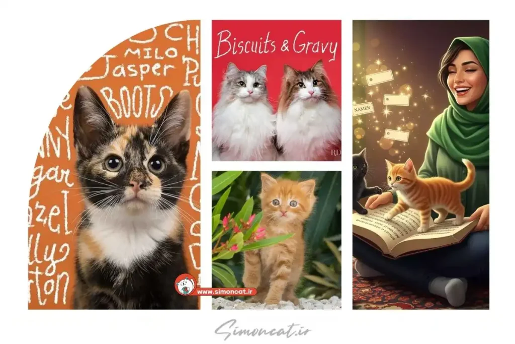 انتخاب اسم گربه بر اساس رنگ