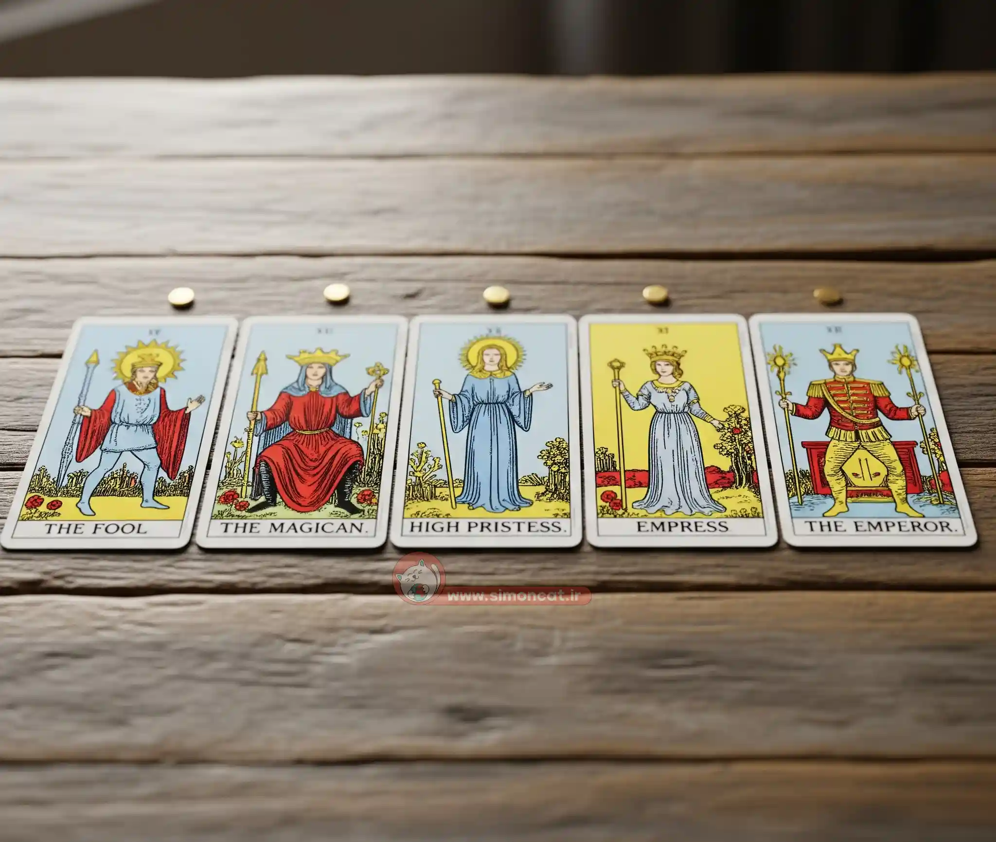 تعدادی از کارت های تاروت