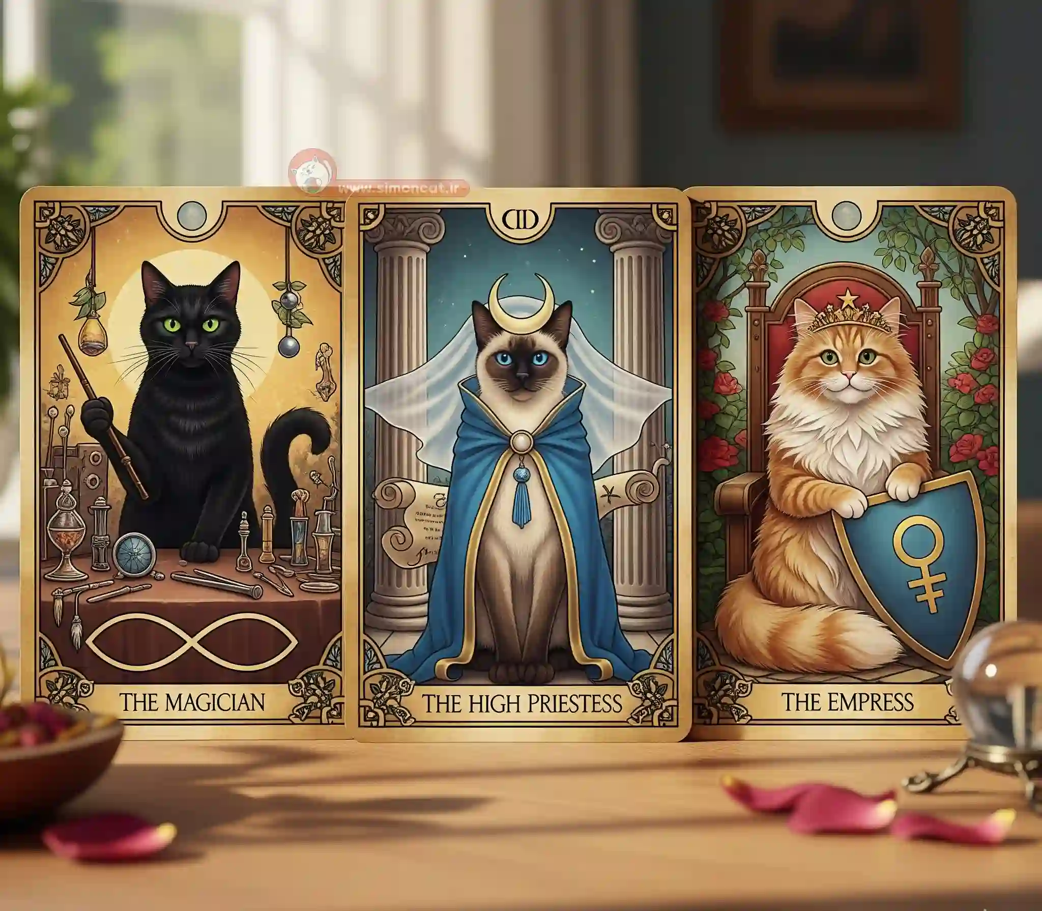 گربه در کارت های تاروت