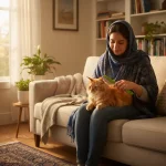 شانه کردن گربه