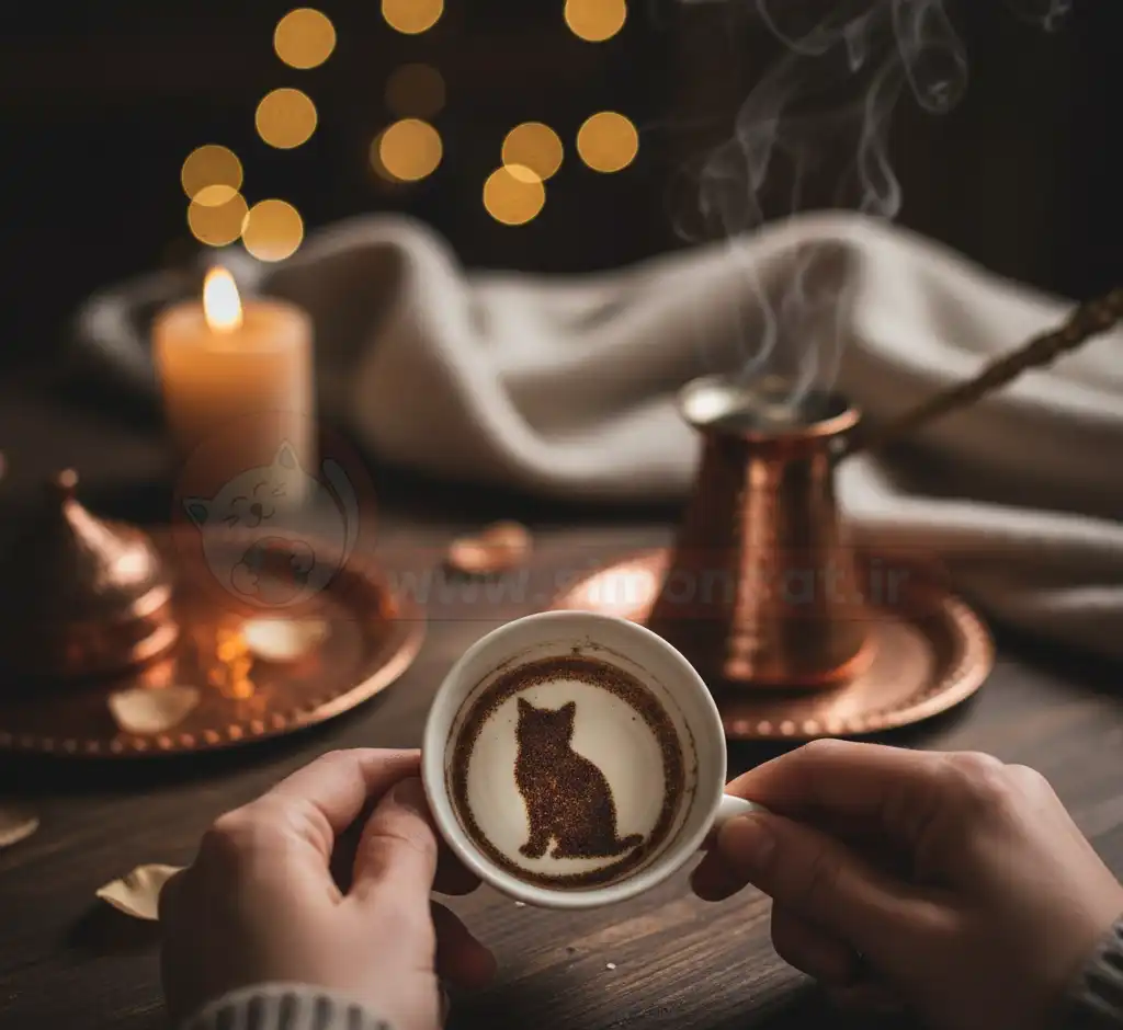 فال قهوه نماد گربه
