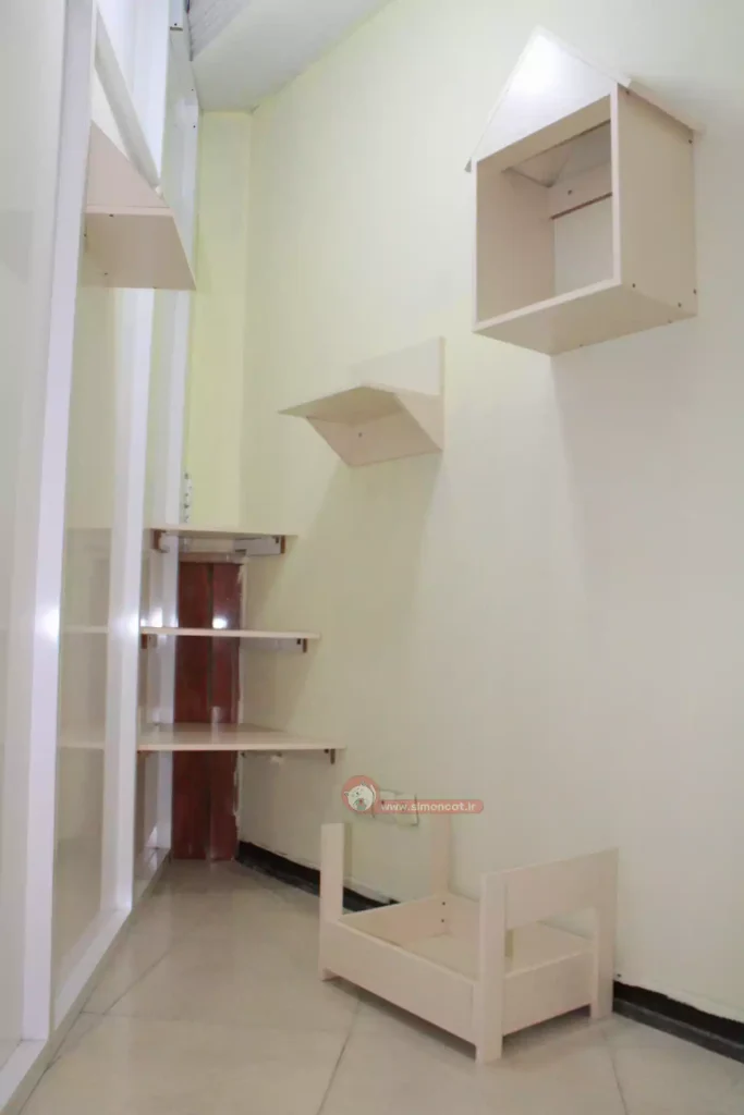 اتاق مینیمال پانسیون گربه سایمون