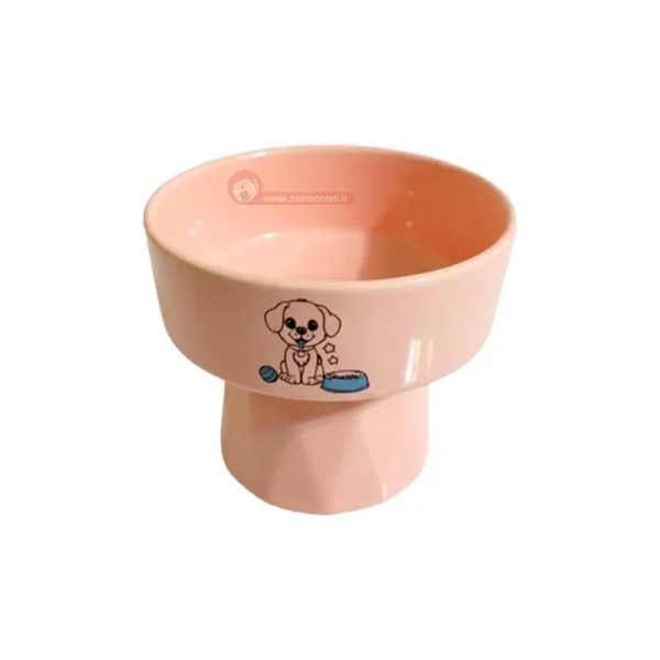 ظرف آب و غذا سرامیکی سگ و گربه ژوانیت مدل پیرامید